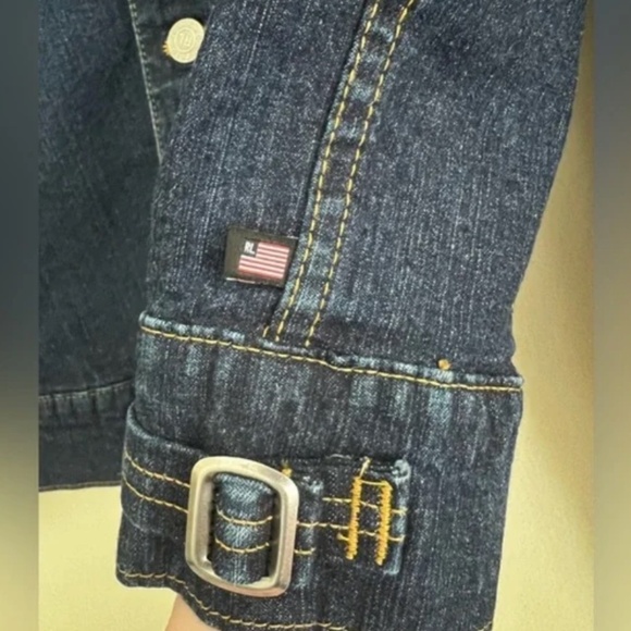 Ralph Lauren Polo Jeans Co. Dark Wash Jean Jacket (Fits Med -Large) 90's Y2k - Picture 2 of 10